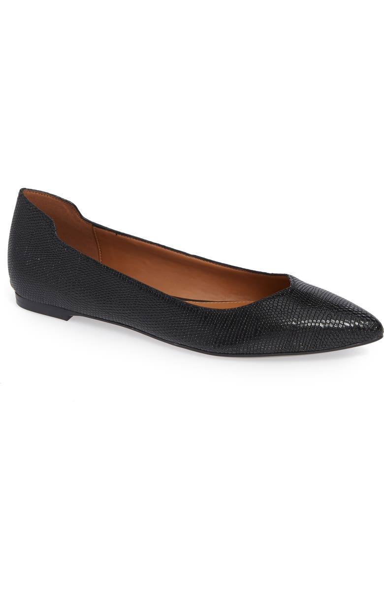 Calvin Klein Giannis Lizard Embossed Ballet Flat, Main, color,