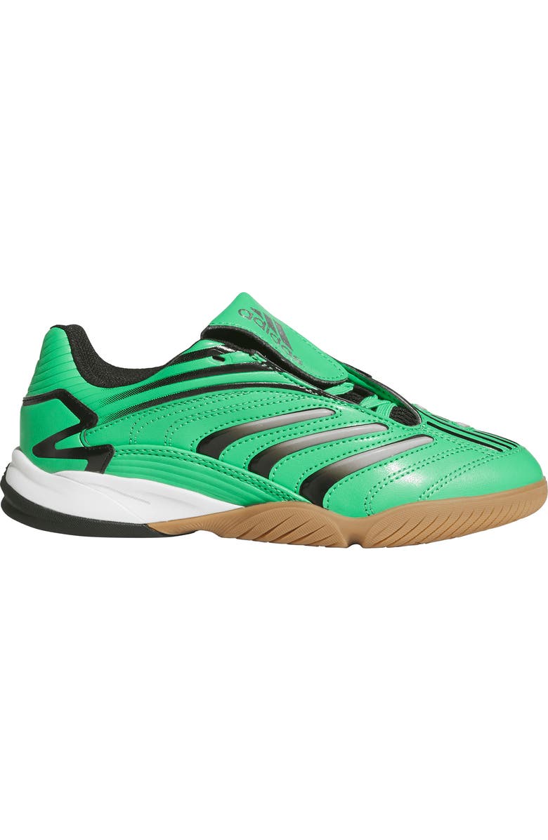 adidas Kids' Predator Sala Soccer Sneaker, Alternate, color, Green/ Core Black/ Gum