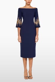 Jenny Packham Aster Sequin-Embellished Midi Dress