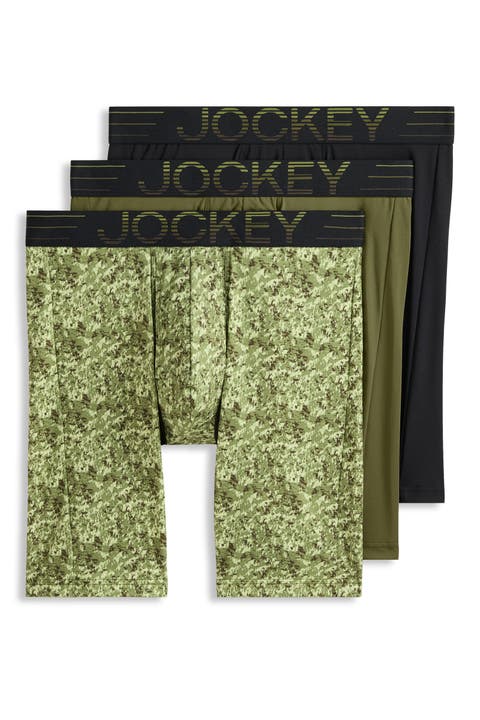 Men's Everactive Zero Chafe 9" Microfiber Long Leg Boxer Brief - 3 Pack
