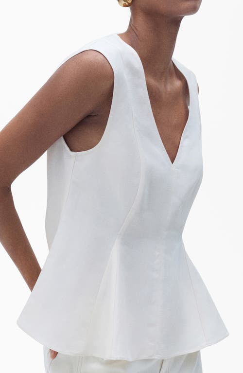 Mango Sleeveless Peplum Top