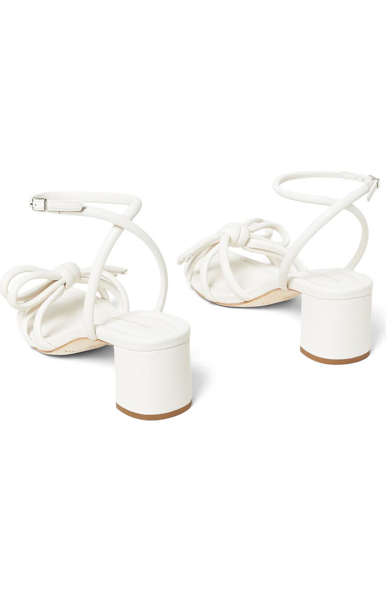 Loeffler Randall Mikel Leather Bow Sandal, Alternate, color, White
