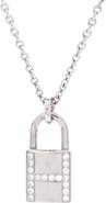 Pre-Owned Hermes Amulettes Cadenas Pendant Necklace 18K White Gold with Diamonds