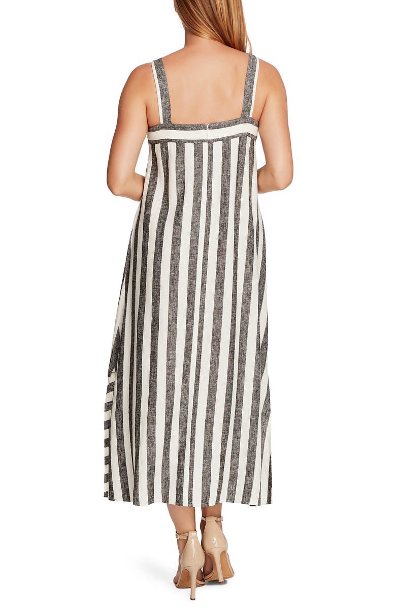 Vince Camuto Stripe Linen Blend Sundress, Alternate, color, 