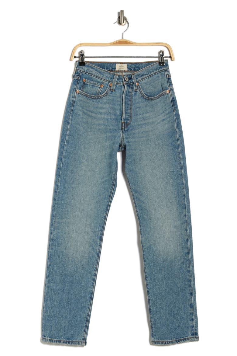 501® High Waist Straight Leg Jeans, Alternate, color, GRAND MAGIC