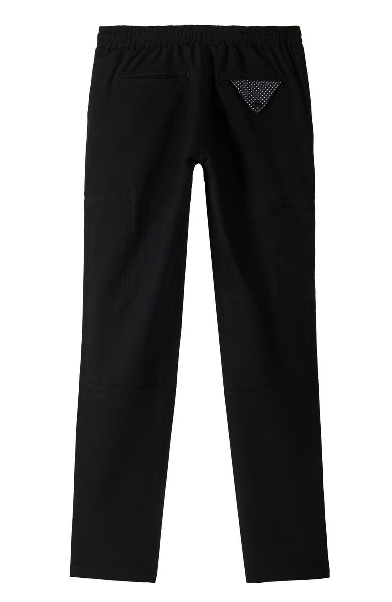 Members Only Hampton Open Bottom Scrub Pants, Alternate, color, Black
