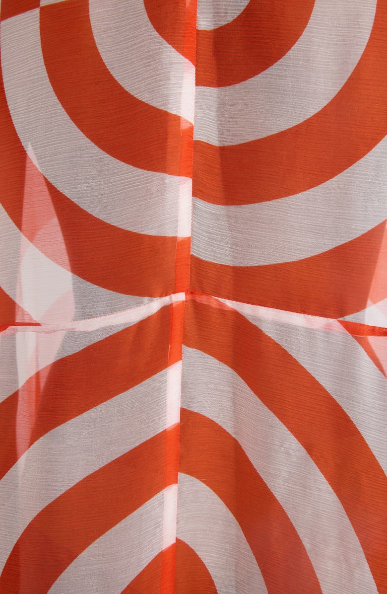 Dries Van Noten Silk Cape Gown, Alternate, color, Red