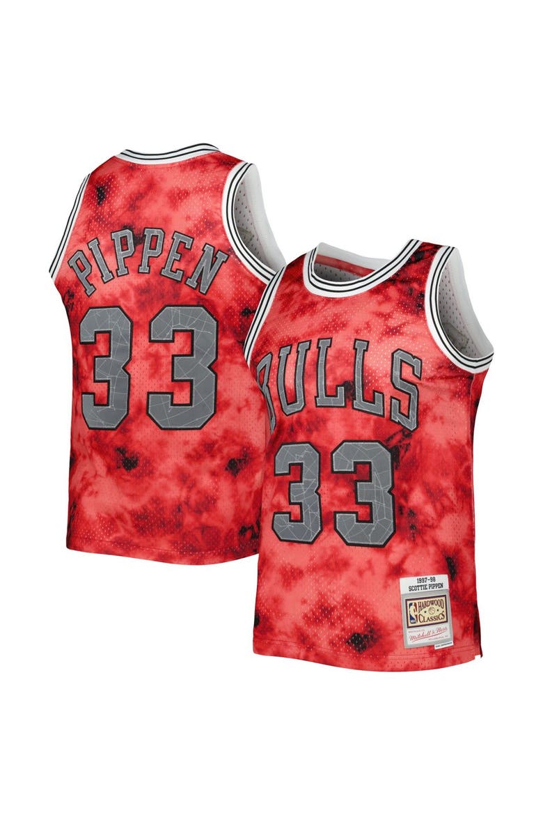 Men's Mitchell & Ness Scottie Pippen Red Chicago Bulls 1997/98 Galaxy Swingman Jersey, Alternate, color, Red