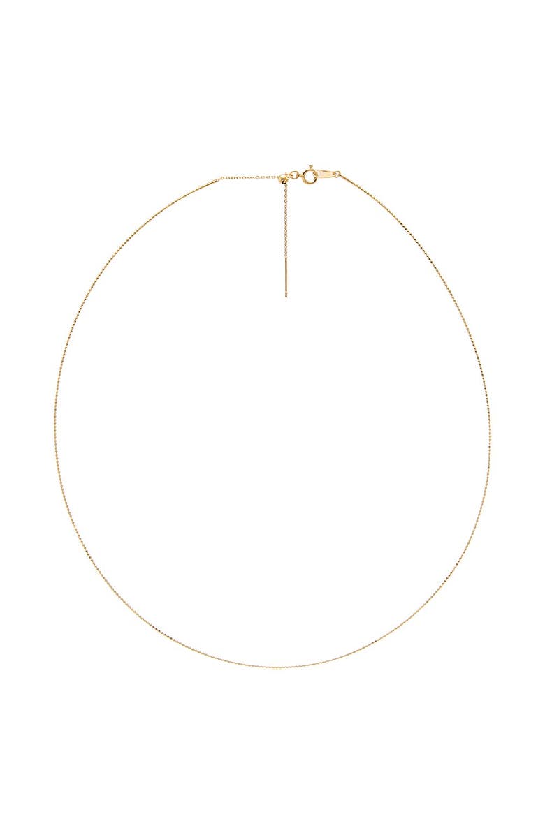 BY ADINA EDEN Everyday Adjustable Fine Chain Necklace 18K, Main, color, 18K Gold