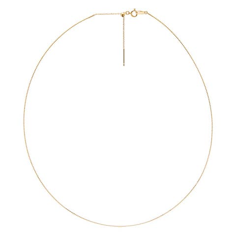 Everyday Adjustable Fine Chain Necklace 18K