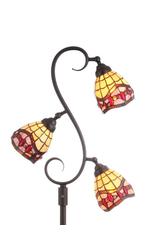 Walker Tiffany-Style 70.5" Multi-Light LED Floor Lamp, Bronze