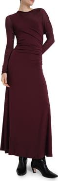 Marcella Ambrose Long Sleeve Jersey Maxi Dress