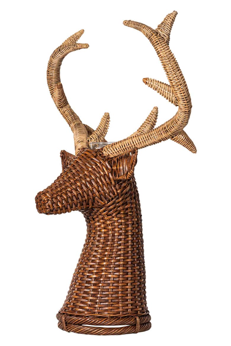 Devon Willow Stag Vase, Alternate, color, BROWN