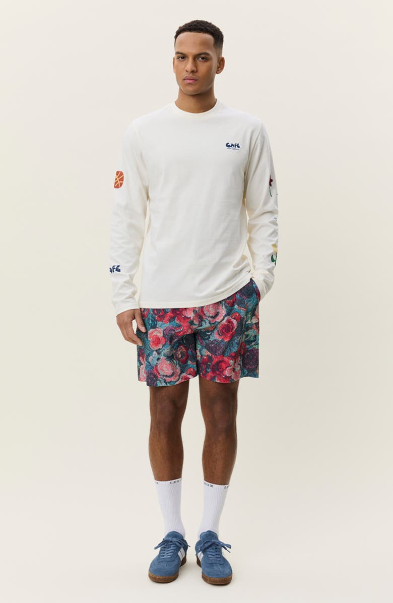 Les Deux Café Long Sleeve Cotton Graphic T-Shirt, Alternate, color, Light Ivory