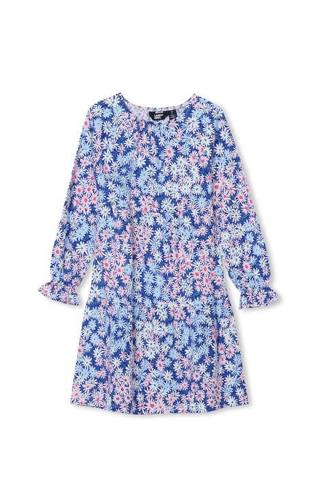 Girls Long Sleeve Tiered Knit Dress