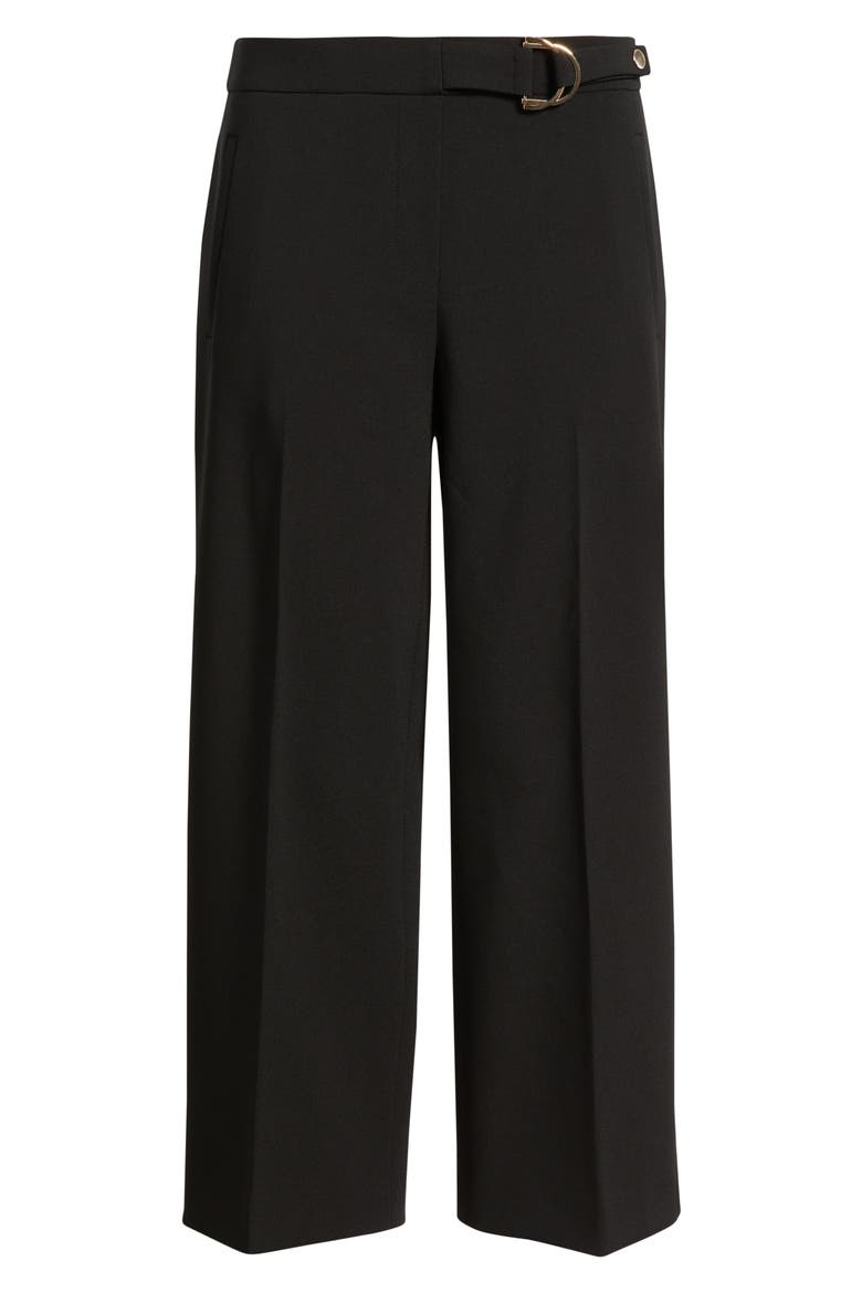 Pull-On Crop Wide Leg Pants, Alternate, color, ANNE BLACK