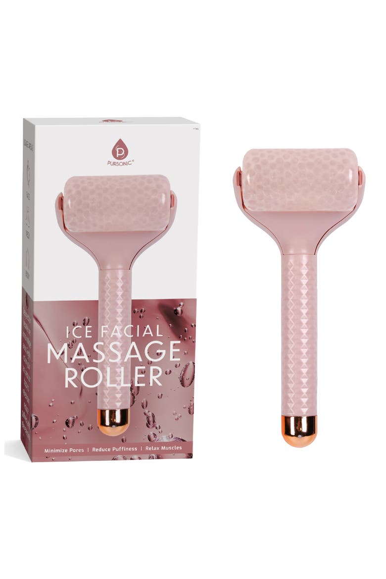 Ice Facial Massage Roller, Main, color, PINK