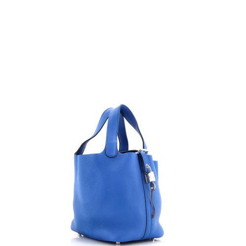 Pre-owned Hermes Hermes Picotin Lock Bag Maurice Pm In Blue