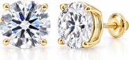 Ancona Jewelry 6 ct. tw. E Color VS1 Round Lab-Grown Diamond Stud Earrings in 14K Gold