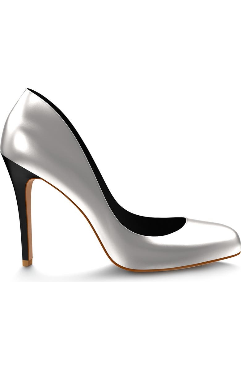 Shoes of Prey Round Toe Metallic Pump, Alternate, color,