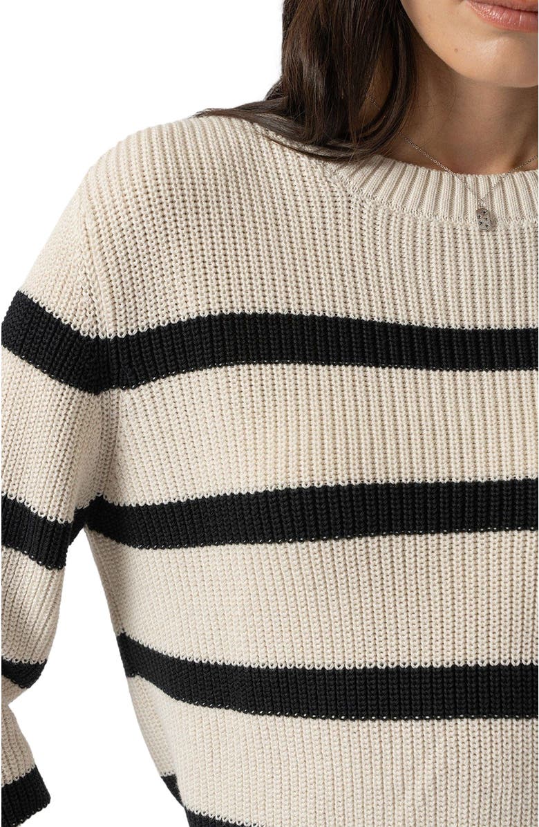 Saint + Sofia Remy Crop Sweater, Alternate, color, Black