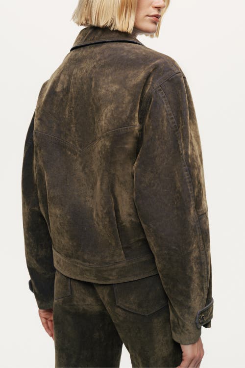 Nocturne Vintage-wash Jacket In Brown