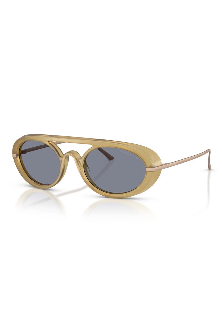 AR8256 52mm Oval Sunglasses, Alternate, color, TRANSPARENT SAND / BLUE
