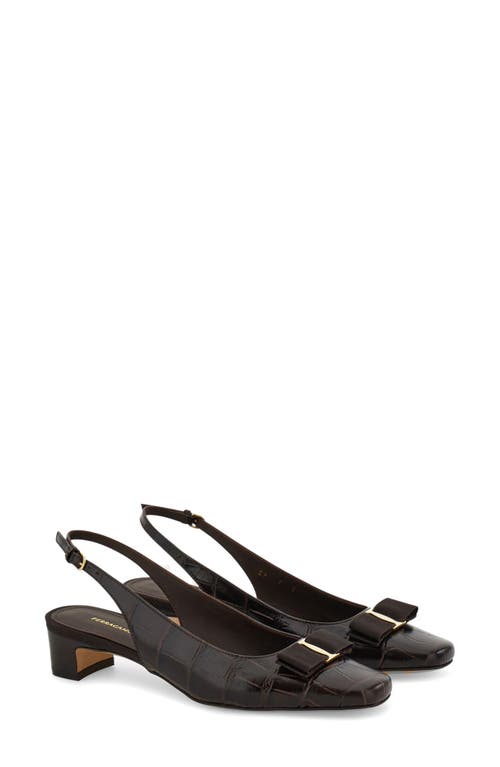 Ferragamo Rivada Slingback Pump In Testa Di Moro