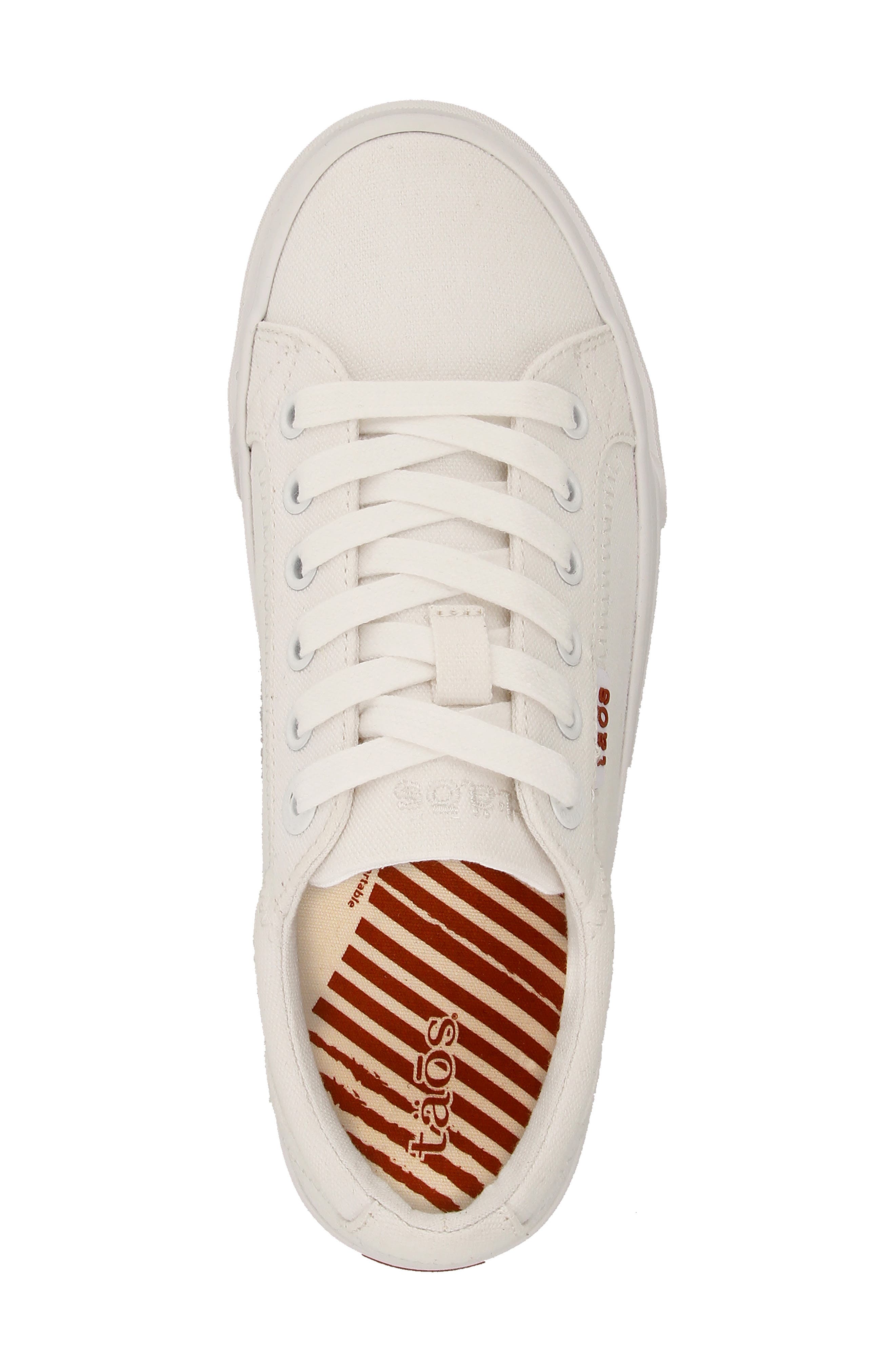 Taos Plim Soul Sneaker, Alternate, color, White Canvas