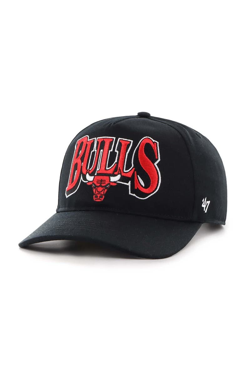 '47 Men's '47 Black Chicago Bulls Every Time Past Champs Hitch Adjustable Hat, Main, color, 