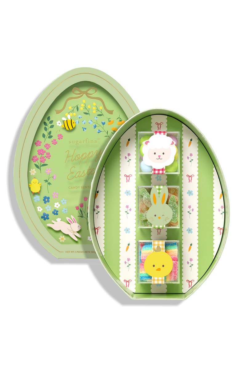sugarfina Hoppy Easter 3-Piece Candy Cube Bento Box, Main, color,