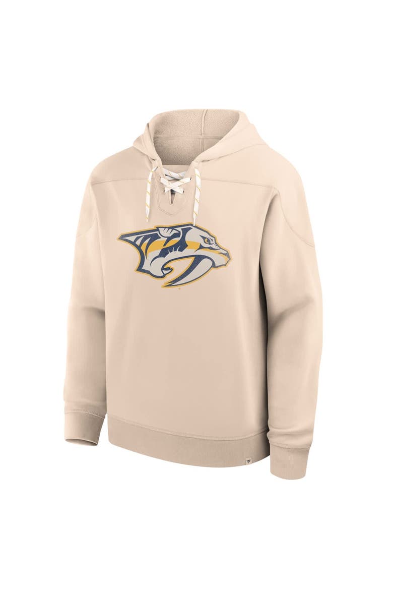 Men's Fanatics Cream Nashville Predators Vintage Hoodie, Alternate, color, Cream