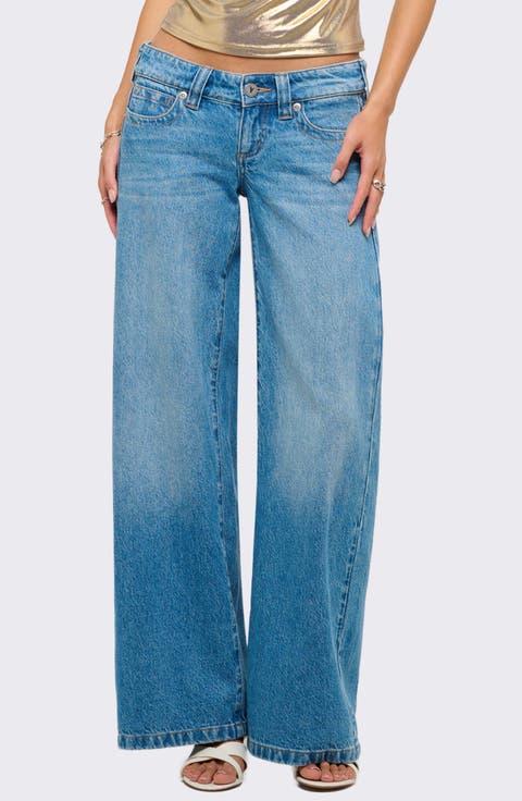 A64J50 Low Rise Wide Leg Jeans