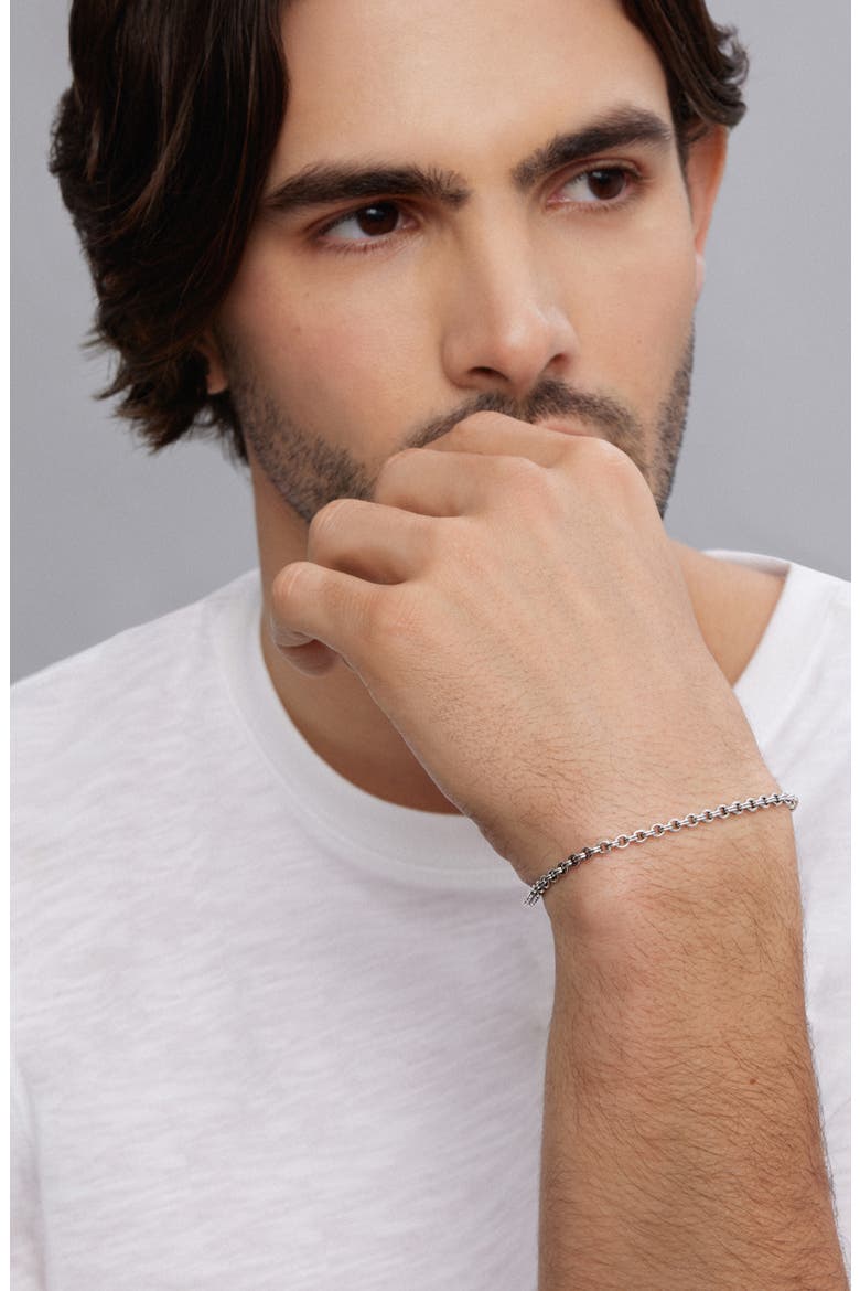 Men's Anthem Double Link Chain Bracelet, Alternate, color, SILVER