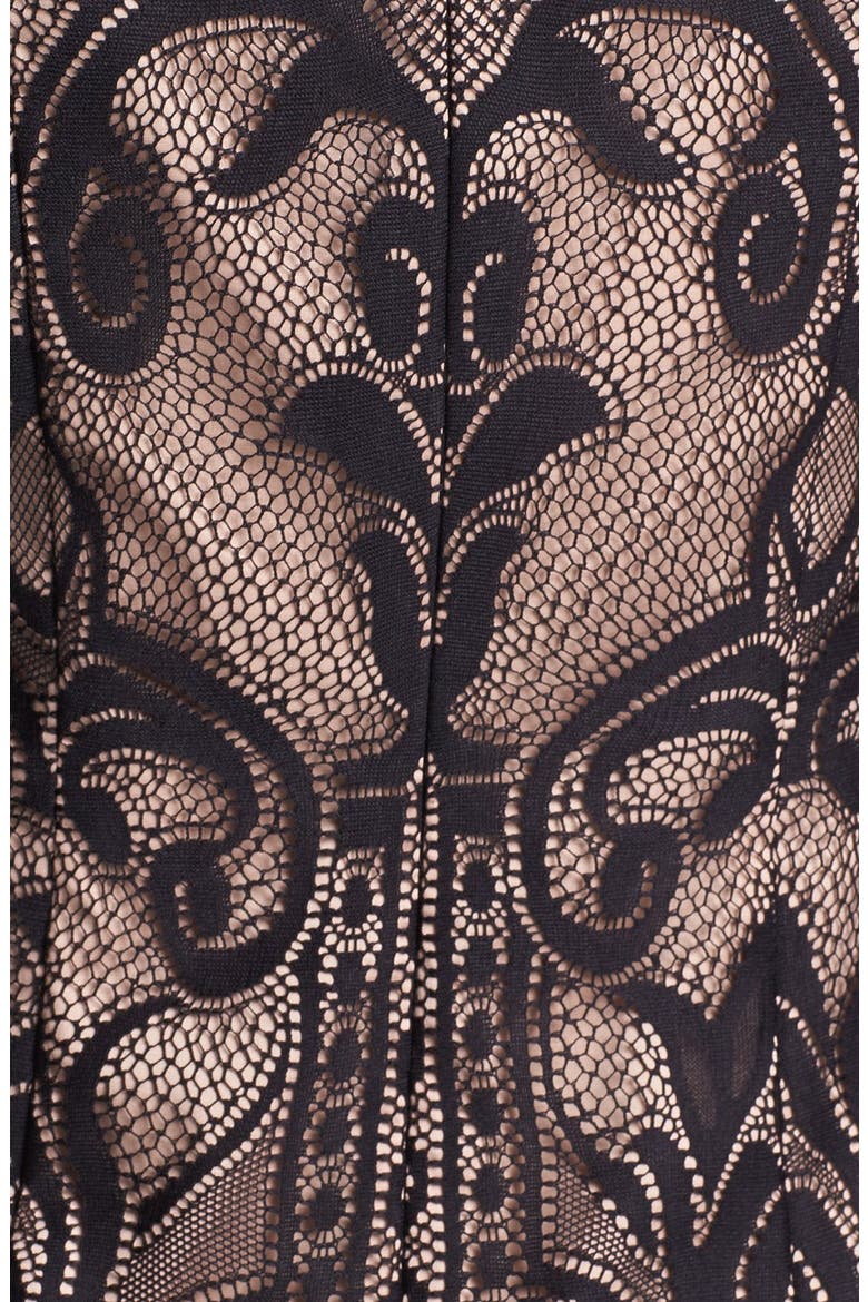 Lace Sheath Dress, Alternate, color, BLACK