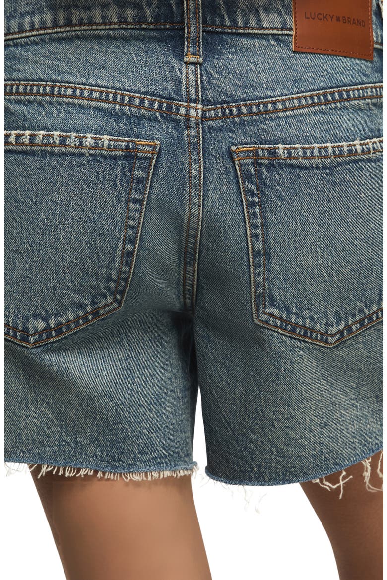 Baggy Stretch Denim Shorts, Alternate, color, FEEL THE BEAT WASH