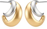 Vince Camuto Mixed Metal Double Hoop Earrings