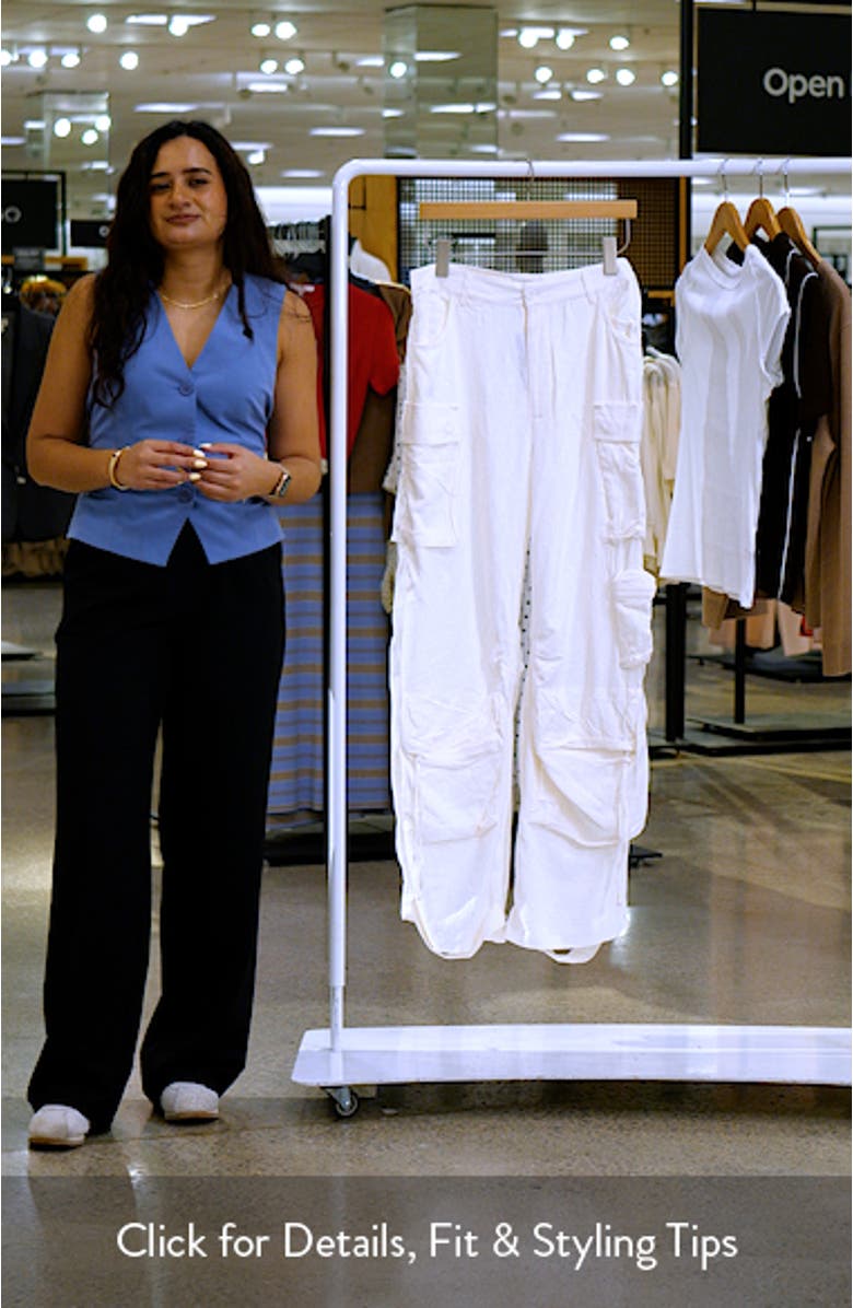 Duo Linen Blend Cargo Pants, sales video thumbnail