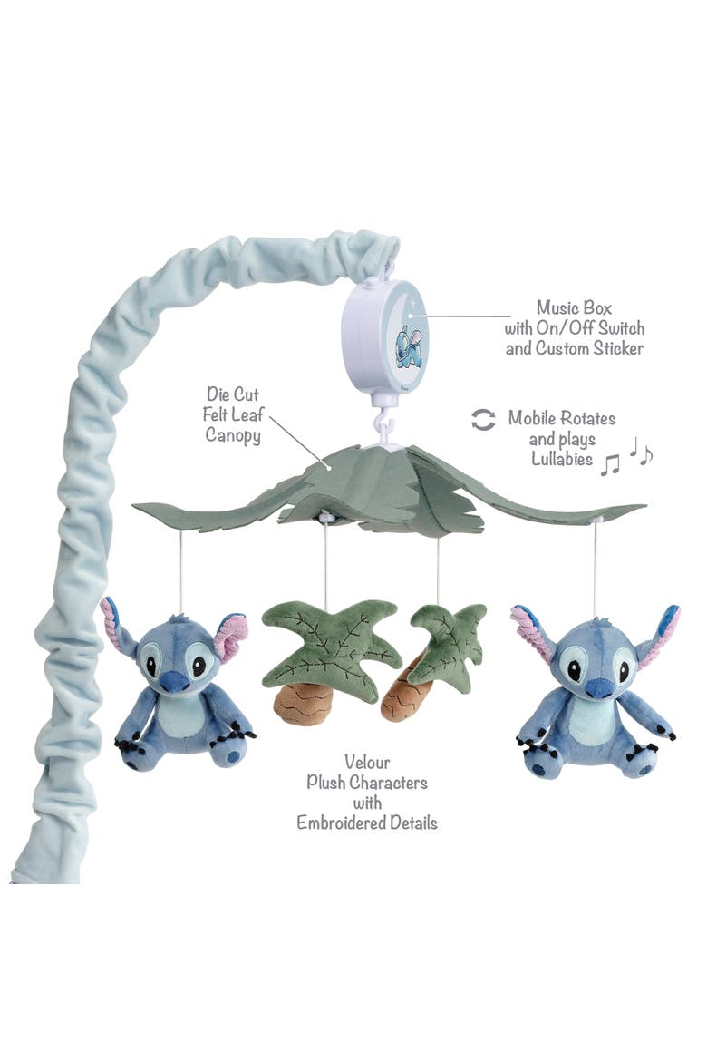 Disney Stitch Musical Baby Crib Mobile Soother Toy, Alternate, color, Blue
