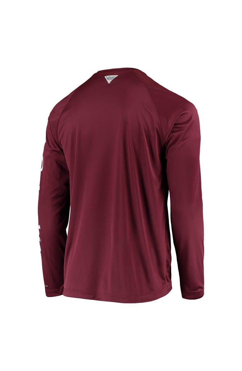 Columbia Men's Columbia Maroon Texas A&M Aggies Terminal Tackle Omni-Shade Raglan Long Sleeve T-Shirt, Alternate, color, Maroon