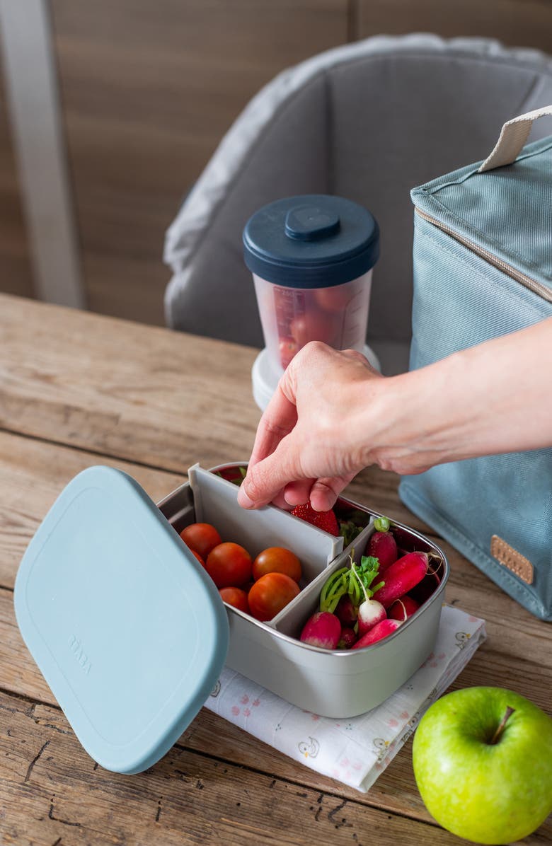 BEABA Stainless Steel Lunchbox with Lid, Alternate, color, Rain