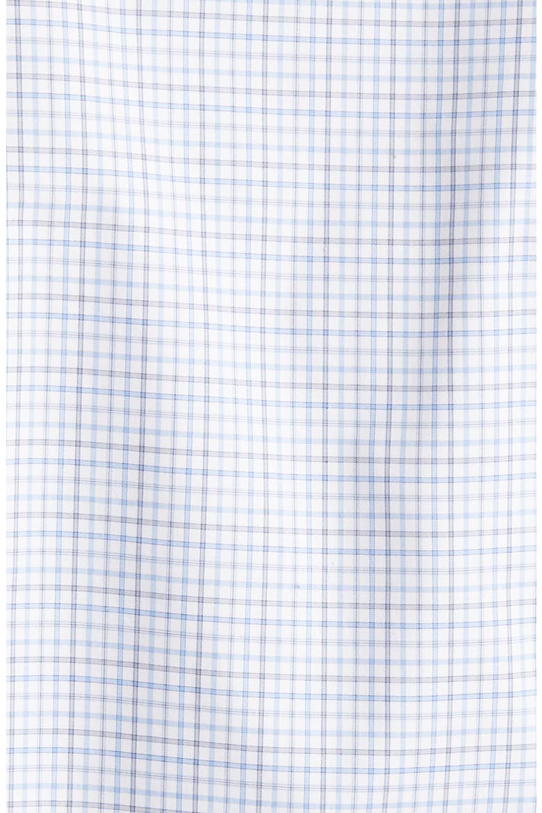Trim Fit Plaid Dress Shirt, Alternate, color, BLUE