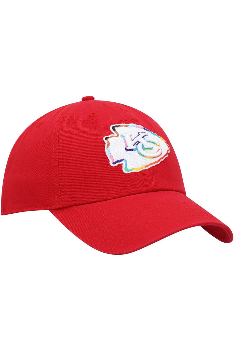 Men's '47 Red Kansas City Chiefs Pride Clean Up Adjustable Hat, Alternate, color, Red