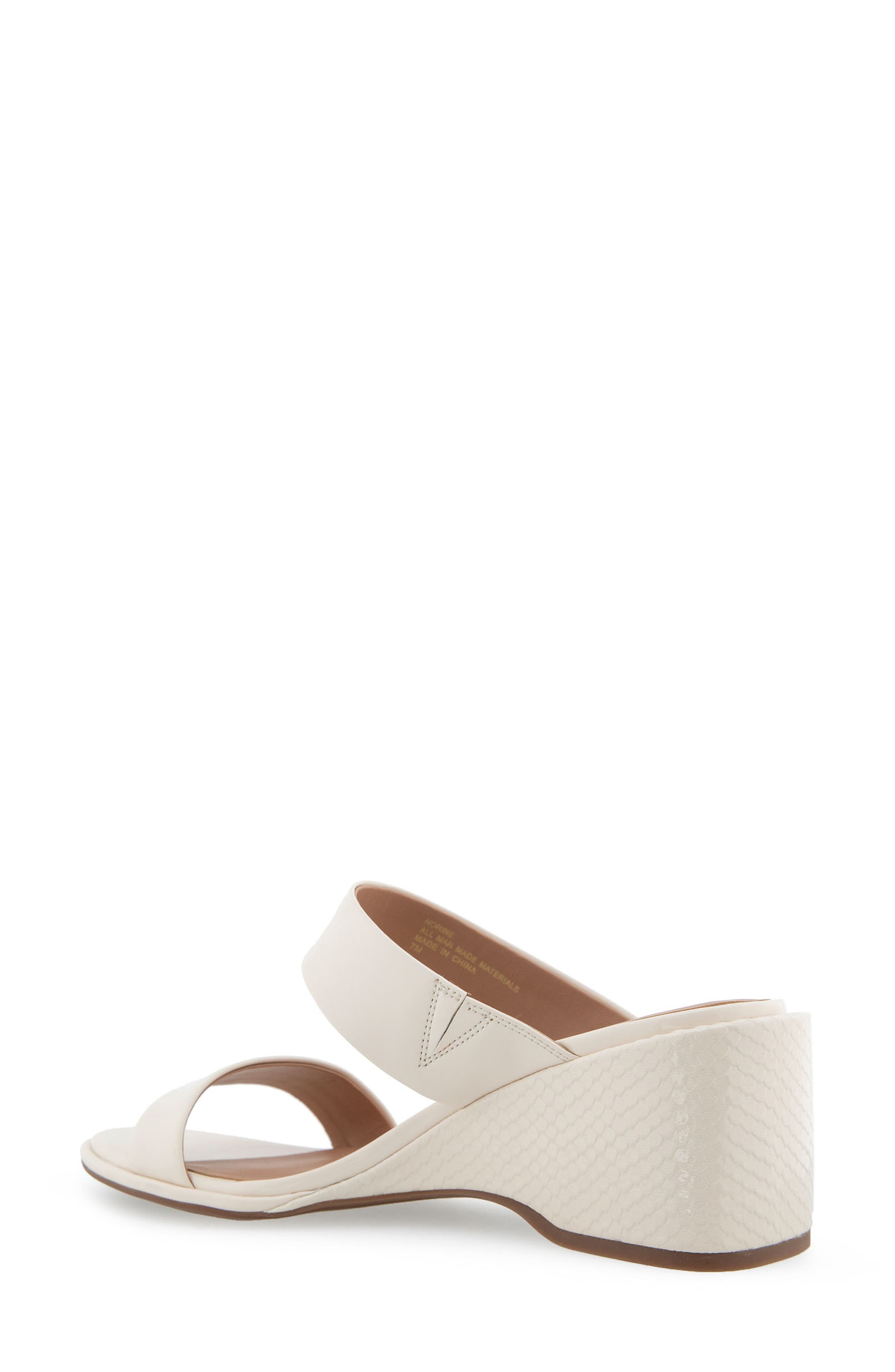 Aerosoles Norine Snake Embossed Sandal, Alternate, color, Eggnog Patent Pu