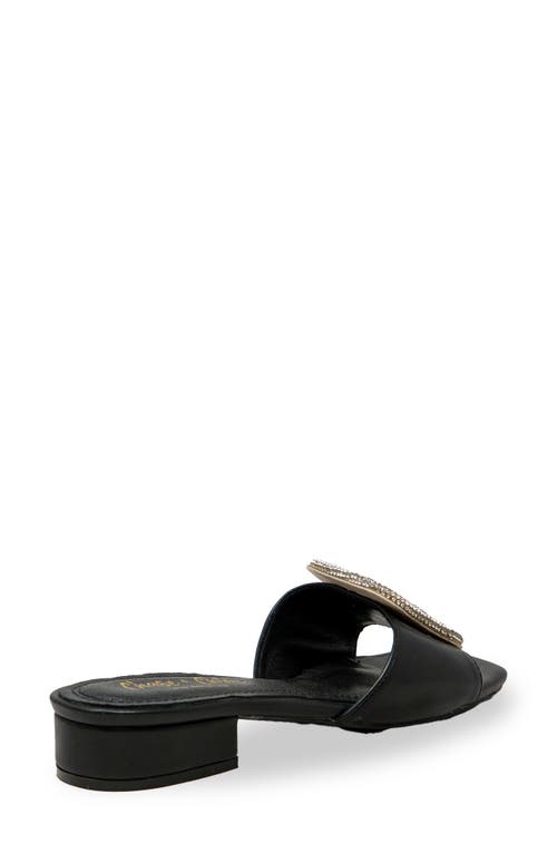 Chase & Chloe Chase And Chloe Flores Squared Spiral Rhinestone Sandal In Black