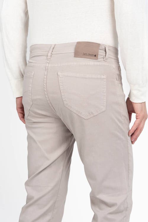 Jack Of Spades Jack Fit Five Pocket Pants In Brushed Silver