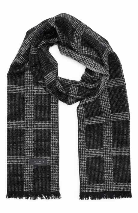 Ted Baker London Plaid Silk Reversible Scarf