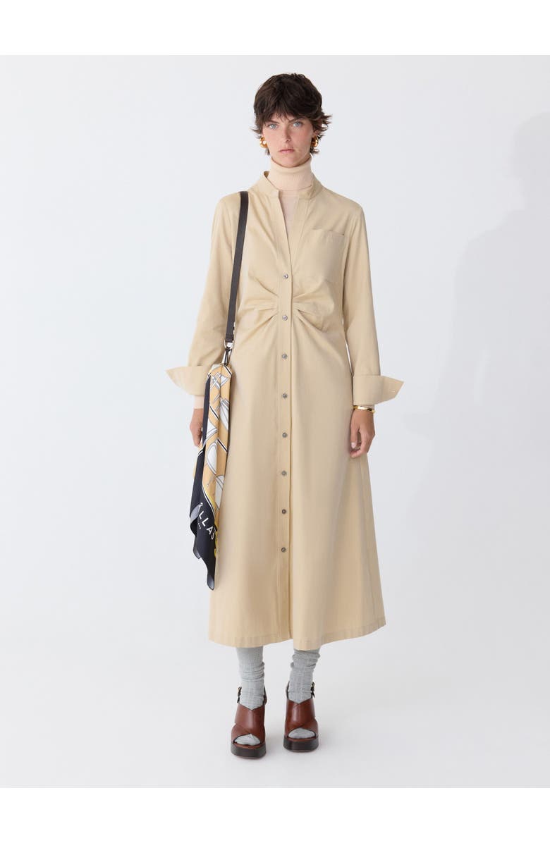 Callas Milano Genny Longsleeve Shirtdress, Alternate, color, Pale Camel