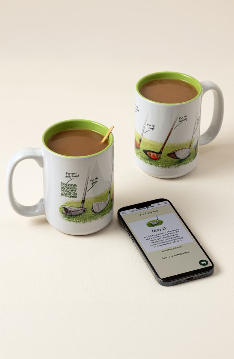 Uncommon Goods Golf Every Day Interactive QR Mug, Alternate, color, Multi