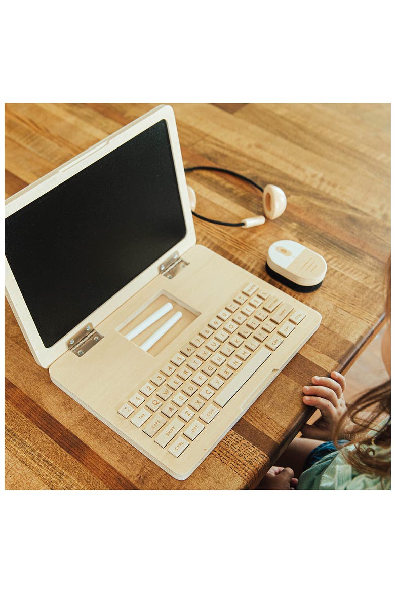 Unplugged Laptop Playset, Alternate, color, NATURAL WOOD